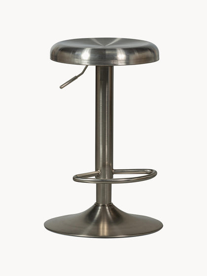 Westwing Taburete de bar de metal Isaac regulable en altura