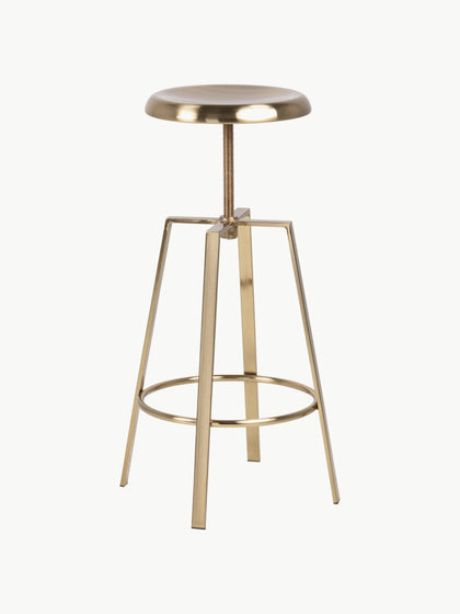 Westwing Taburete De Bar Giratorio De Metal Goose Regulable En Altura