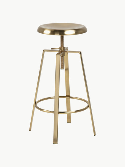 Westwing Taburete De Bar Giratorio De Metal Goose Regulable En Altura