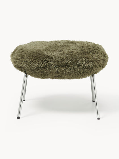 Westwing Taburete De Cuero Sintético Con Patas De Metal Luan