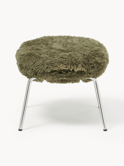 Westwing Taburete De Cuero Sintético Con Patas De Metal Luan