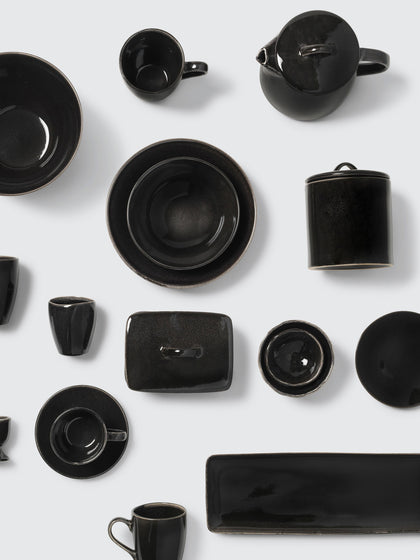 Westwing Taza Con Platito Artesanal Arteasanal Nordic Coal