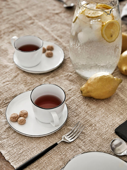 Westwing Taza De Café Espresso Con Platito Artesanal De Porcelana Salt