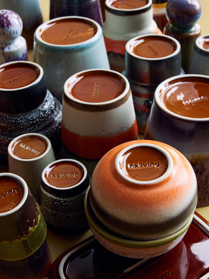 Westwing Tazas Artesanales Con Esmalte Reactivo 70s 4 Uds