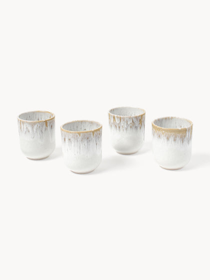 Westwing Tazas Artesanales Con Esmalte Reactivo Danza 4 Uds