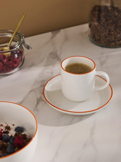 Westwing Tazas Con Platitos De Porcelana Facile 2 uds