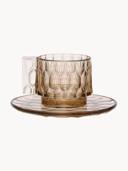 Westwing Tazas De Café Con Platitos Con Relieves Jellies 4 uds