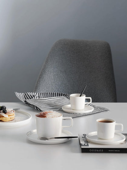 Westwing Tazas De Café Con Platitos De Porcelana Oco 6 uds