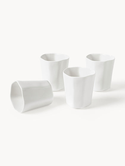 Westwing Tazas De Café De Porcelana Con Forma Orgánica Joana 4 Uds