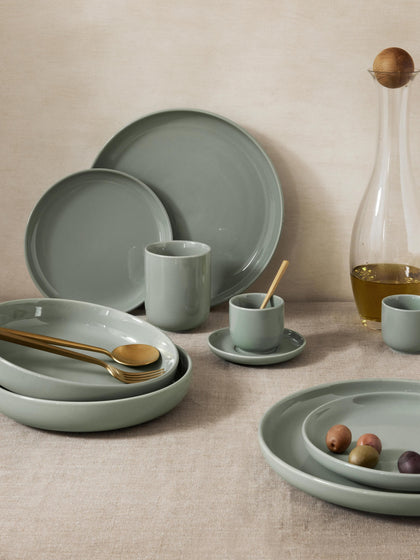 Westwing Tazas De Café Espresso Con Platitos De Porcelana Nessa 4 uds