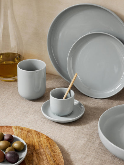 Westwing Tazas De Café Espresso Con Platitos De Porcelana Nessa 4 uds