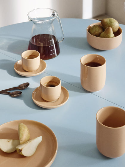 Westwing Tazas De Café Espresso De Porcelana Con Platitos Nessa 4 uds