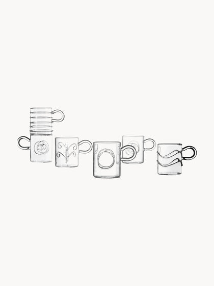 Westwing Tazas De Espresso Artesanales Deco' Clear 6 Uds