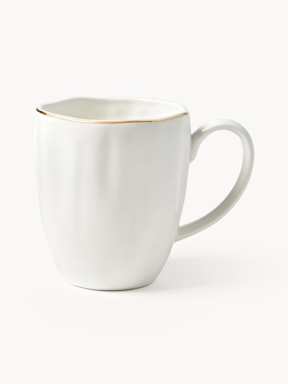Westwing Tazas de porcelana con relieves Sali 2 uds