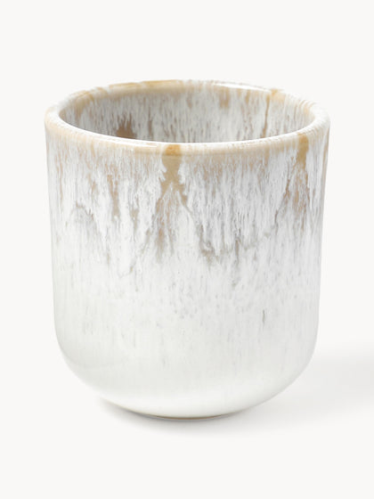 Westwing Tazas espresso artesanales con esmalte reactivo Danza 4 uds