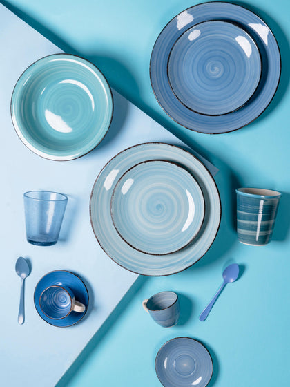 Westwing Tazas Espresso Con Platitos Baita Acqua 6 uds