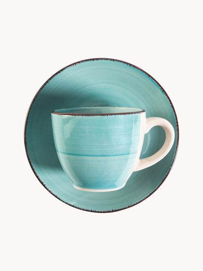 Westwing Tazas Espresso Con Platitos Baita Acqua 6 uds