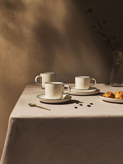 Westwing Tazas Espresso Con Platitos De Porcelana Facile 2 uds