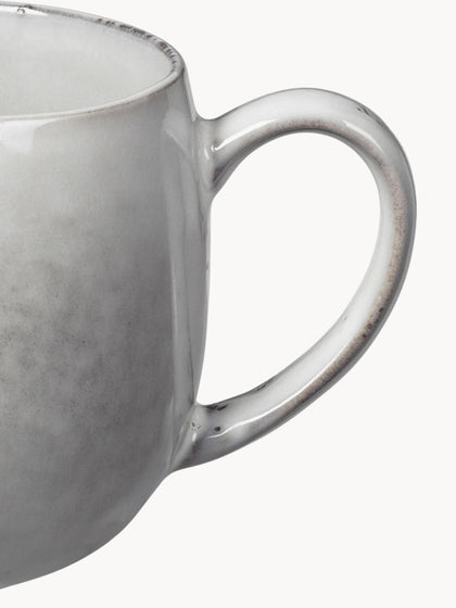 Westwing Tazas Grandes Artesanales De Gres Nordic Sand 2 uds