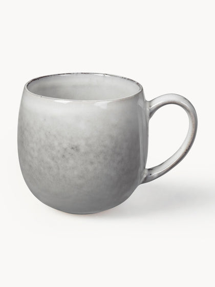 Westwing Tazas Grandes Artesanales De Gres Nordic Sand 2 uds
