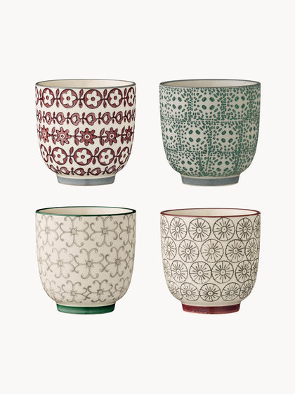 Westwing Tazas XS Con Estampado Pequeño Karine 4 Unidades
