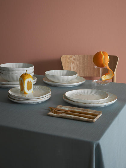 Westwing Vajilla De Porcelana Con Relieves Sali 4 comensales (12 pzas.)