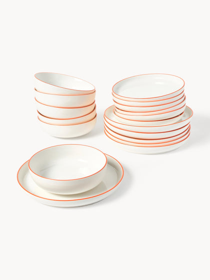 Westwing Vajilla de porcelana Facile 6 comensales (18 pzas.)