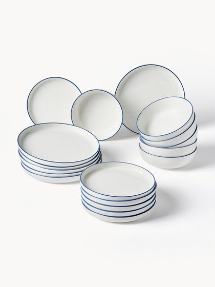 Westwing Vajilla de porcelana Facile 6 comensales (18 pzas.)