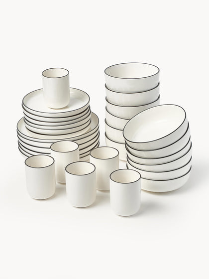 Westwing Vajilla de porcelana Facile 6 comensales (30 pzas.)