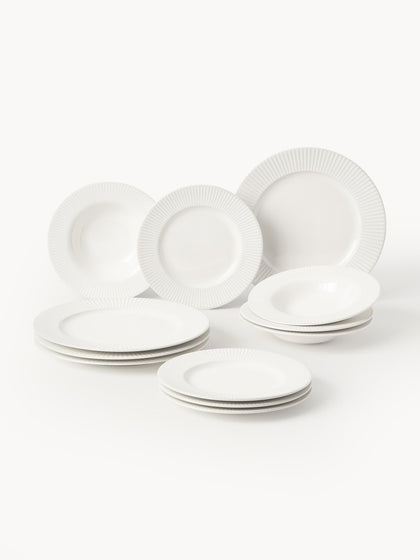 Westwing Vajilla de porcelana Goya 4 comensales (12 pzas.)