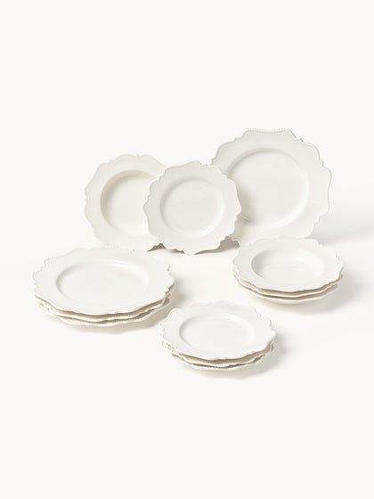 Westwing Vajilla de porcelana Grace 4 personas (12 pzas.)