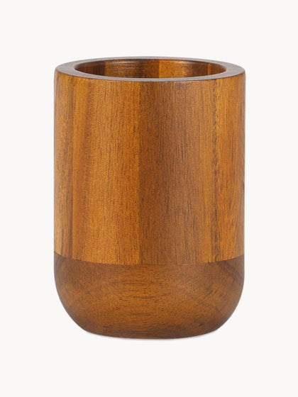 Westwing Vaso cepillo de dientes de madera de acacia Theodore