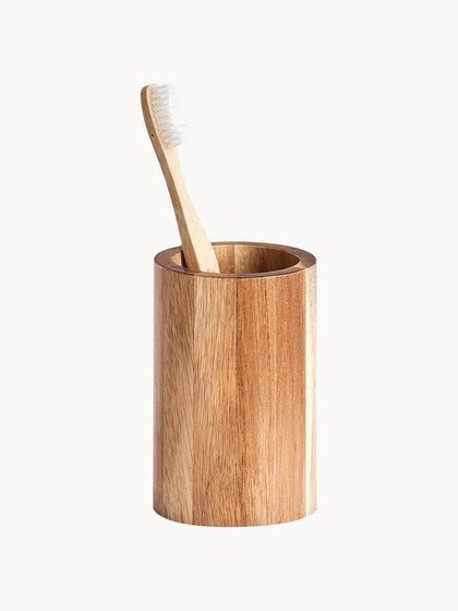 Westwing Vaso Cepillo De Dientes De Madera De Acacia Wood