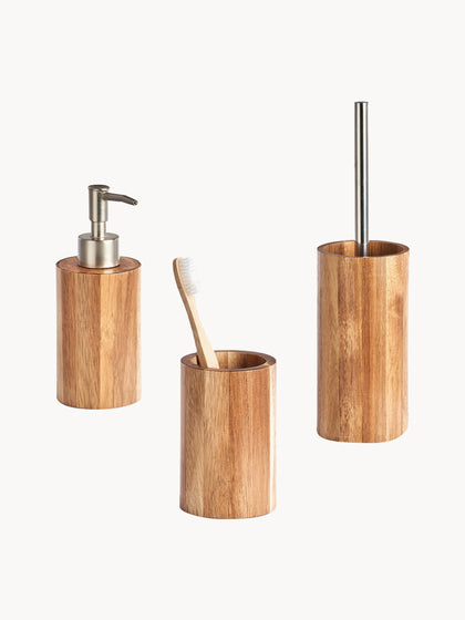 Westwing Vaso Cepillo De Dientes De Madera De Acacia Wood