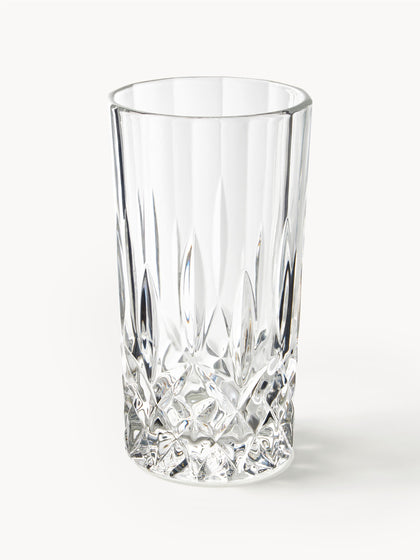 Westwing Vasos altos con relieve de cristal George 4 uds
