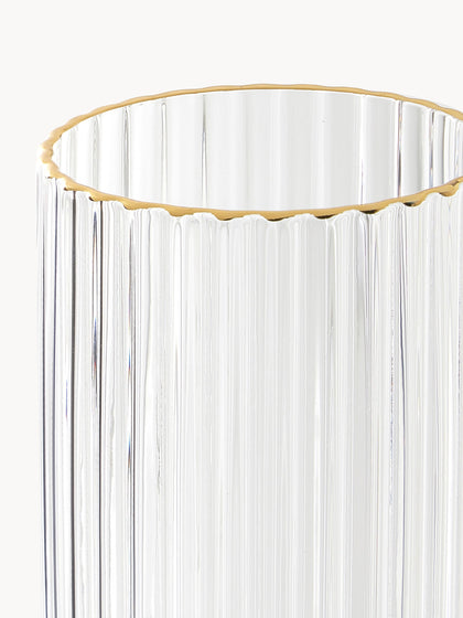 Westwing Vasos Altos Soplados Con Borde Dorado Aleo 4 Uds