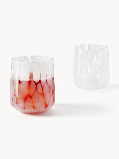 Westwing Vasos De Agua Artesanales Con Estampado De Lunares Oakley 4 uds