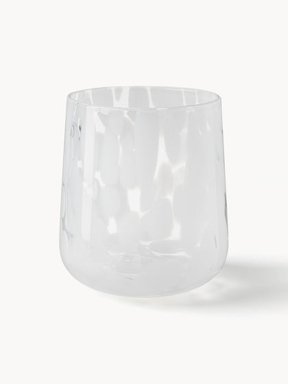 Westwing Vasos de agua artesanales con estampado de lunares Oakley 4 uds