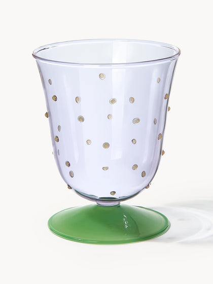 Westwing Vasos de agua artesanales de vidrio borosilicato Dot 2 uds