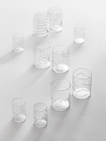 Westwing Vasos De Agua Artesanales Deco' Clear 6 uds