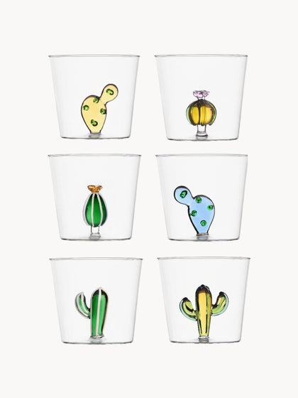 Westwing Vasos De Agua Artesanales Desert Plants 6 uds