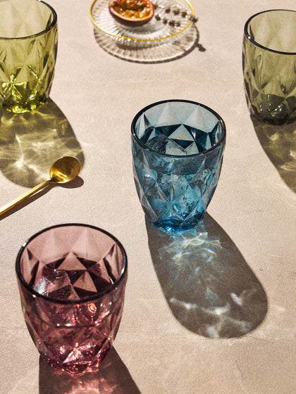 Westwing Vasos De Agua Con Patrón Texturizado Colorado 4 Uds