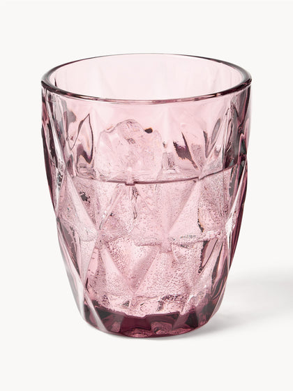 Westwing Vasos De Agua Con Patrón Texturizado Colorado 4 Uds
