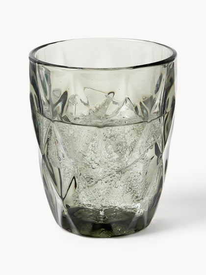 Westwing Vasos De Agua Con Patrón Texturizado Colorado 4 Uds