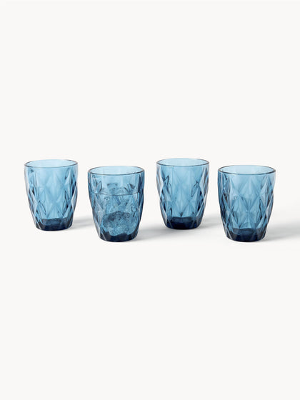 Westwing Vasos De Agua Con Patrón Texturizado Colorado 4 Uds