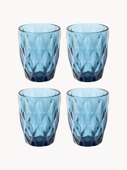 Westwing Vasos de agua con patrón texturizado Colorado 4 uds