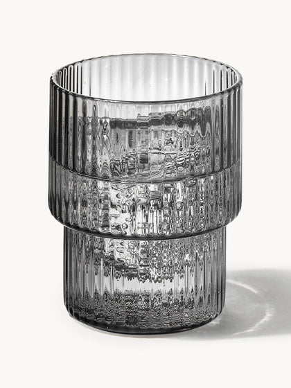 Westwing Vasos De Agua De Vidrio Soplado Con Relieves Ripple 4 Uds