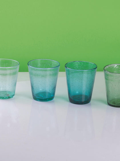 Westwing Vasos De Agua Soplados Con Burbujas Cancun 6 Uds