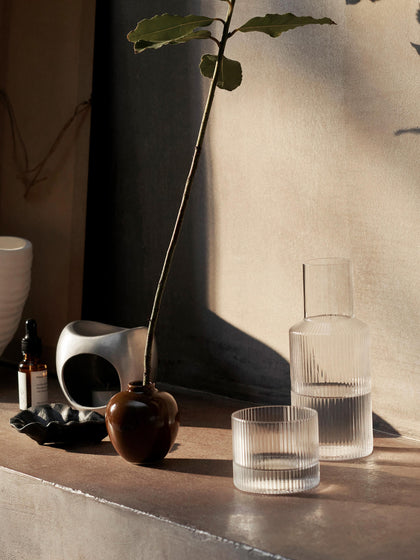 Westwing Vasos De Agua Soplados Con Relieves Ripple 4 Uds