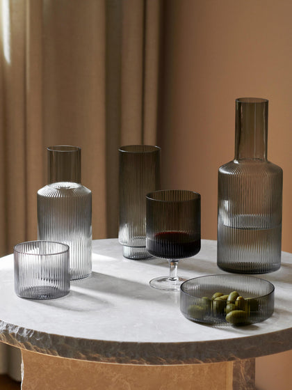 Westwing Vasos De Agua Soplados Con Relieves Ripple 4 Uds